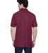 D100 Devon & Jones Men's Pima Pique Short-Sleeve P in Burgundy back view