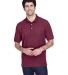 D100 Devon & Jones Men's Pima Pique Short-Sleeve P in Burgundy front view