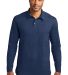 Port Authority K577LS    Long Sleeve Meridian Cott in Estate blue front view