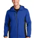 Port Authority J719    Active Hooded Soft Shell Ja True Roy/Dp Bk front view