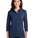 Port Authority L578    Ladies 3/4-Sleeve Meridian  in Estate blue front view