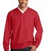 Port Authority J342    Zephyr V-Neck Pullover in Rich red front view