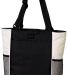 Port Authority B5160    Panel Tote in Black/stone front view