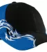 Port Authority C859    Colorblock Racing Cap with  Blk/Royal/Wht front view