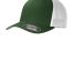 Port Authority C812    Flexfit   Mesh Back Cap in Forest grn/wht front view