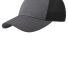 Port Authority C826    Pique Mesh Cap in Iron grey/blk front view