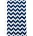 Carmel Towel Company C3060X Chevron Velour Beach T Navy front view