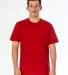 Los Angeles Apparel FF01 Mens 50/50 Poly Cotton Te Red front view