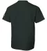 Champion T435 Youth Short Sleeve Tagless T-Shirt Dark Green back view