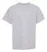 Champion T435 Youth Short Sleeve Tagless T-Shirt Light Steel front view