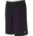 Champion 8180 9" Inseam Cotton Jersey Shorts with  Black side view