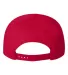 Valucap 8869 Five-Panel Twill Cap Red back view