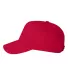Valucap 8869 Five-Panel Twill Cap Red side view