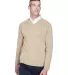 D475 Devon & Jones Men's V-Neck Sweater STONE front view