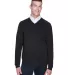 D475 Devon & Jones Men's V-Neck Sweater BLACK front view