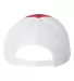 Valucap VC400 Twill Trucker Cap Red/ White back view