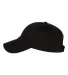Valucap VC350 Unstructured Washed Chino Twill Cap Black side view
