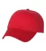 Valucap VC350 Unstructured Washed Chino Twill Cap Red front view