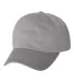 Valucap VC350 Unstructured Washed Chino Twill Cap Grey front view