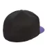 Flexfit 6210FF Flat Bill Cap in Black/ purple back view