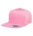 Flexfit 6006W Classic Two Tone Trucker Cap in Pink front view