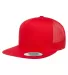 Flexfit 6006W Classic Two Tone Trucker Cap in Red front view