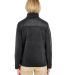 UltraClub 8493 Ladies' Fleece Jacket with Quilted  in Black back view