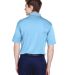 UltraClub 8610 Men's Cool & Dry 8 Star Elite Perfo in Columbia blue back view