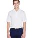 UltraClub 8610 Men's Cool & Dry 8 Star Elite Perfo in White front view