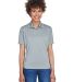 UltraClub 8610L Ladies' Cool & Dry 8 Star Elite Pe in Silver front view