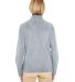 UltraClub 8181 Ladies' Cool & Dry Full-Zip Microfl in Silver back view