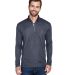UltraClub 8230 Men's Cool & Dry Sport Quarter-Zip  in Charcoal front view