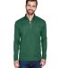 UltraClub 8230 Men's Cool & Dry Sport Quarter-Zip  in Forest green front view