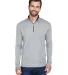 UltraClub 8230 Men's Cool & Dry Sport Quarter-Zip  in Grey front view