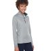 UltraClub 8230L Ladies' Cool & Dry Sport Quarter-Z in Grey side view
