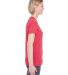 UltraClub 8619L Ladies' Cool & Dry Heathered Perfo in Red heather side view