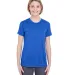 UltraClub 8619L Ladies' Cool & Dry Heathered Perfo in Royal heather front view