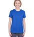 UltraClub 8619L Ladies' Cool & Dry Heathered Perfo in Royal heather front view