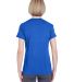 UltraClub 8619L Ladies' Cool & Dry Heathered Perfo in Royal heather back view