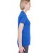 UltraClub 8619L Ladies' Cool & Dry Heathered Perfo in Royal heather side view