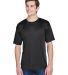UltraClub 8620 Men's Cool & Dry Basic Performance  in Black front view