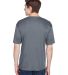 UltraClub 8620 Men's Cool & Dry Basic Performance  in Charcoal back view