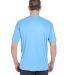 UltraClub 8620 Men's Cool & Dry Basic Performance  in Columbia blue back view