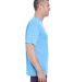 UltraClub 8620 Men's Cool & Dry Basic Performance  in Columbia blue side view