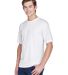 UltraClub 8620 Men's Cool & Dry Basic Performance  in White front view