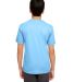 UltraClub 8620Y Youth Cool & Dry Basic Performance in Columbia blue back view