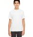 UltraClub 8620Y Youth Cool & Dry Basic Performance in White front view