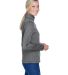 UltraClub 8618W Ladies' Cool & Dry Heathered Perfo in Black heather side view
