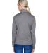 UltraClub 8618W Ladies' Cool & Dry Heathered Perfo in Charcoal heather back view