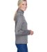 UltraClub 8618W Ladies' Cool & Dry Heathered Perfo in Charcoal heather side view